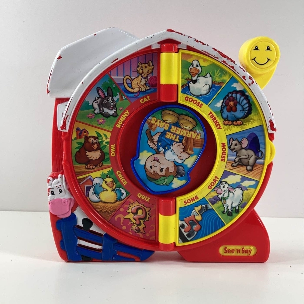 Kurt Adler Red and Yellow See 'n Say Toy